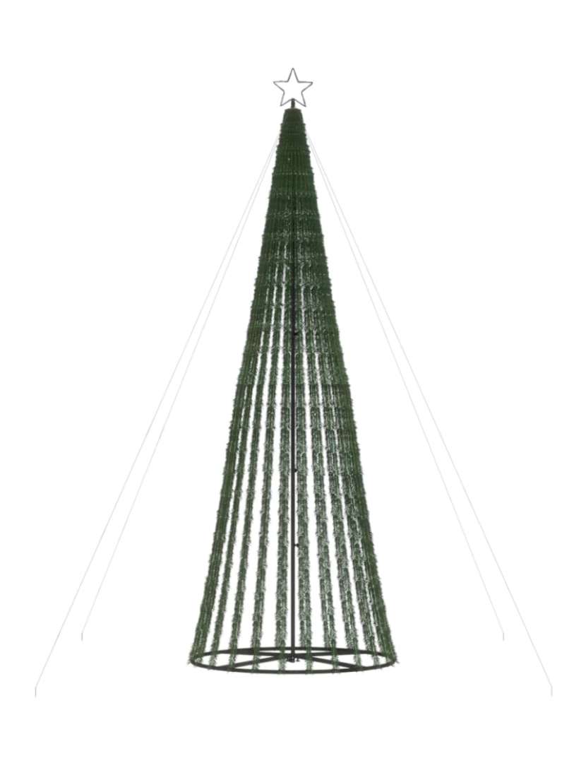 imagem de vidaXL Iluminação p/ árvore de Natal cone 688 LEDs 300 cm branco frio6