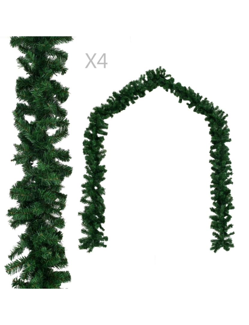 Vidaxl - vidaXL Grinalda de Natal 4 pcs 270 cm PVC verde