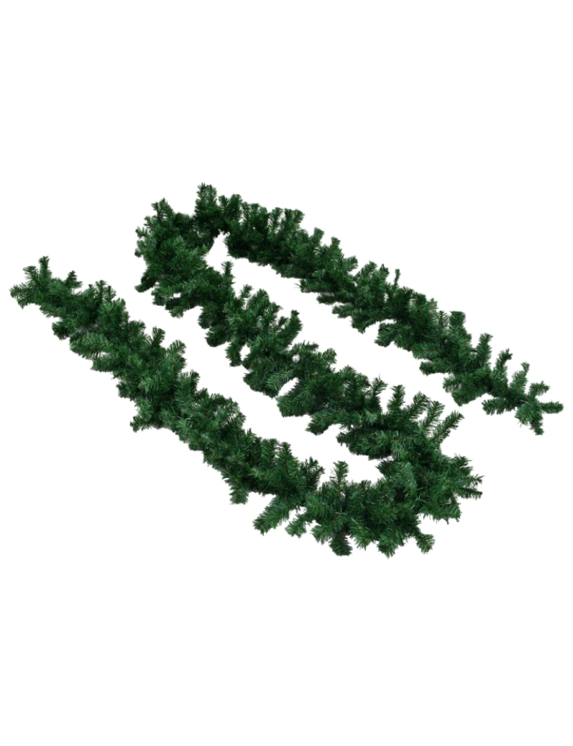 imagem de vidaXL Grinalda de Natal 4 pcs 270 cm PVC verde4