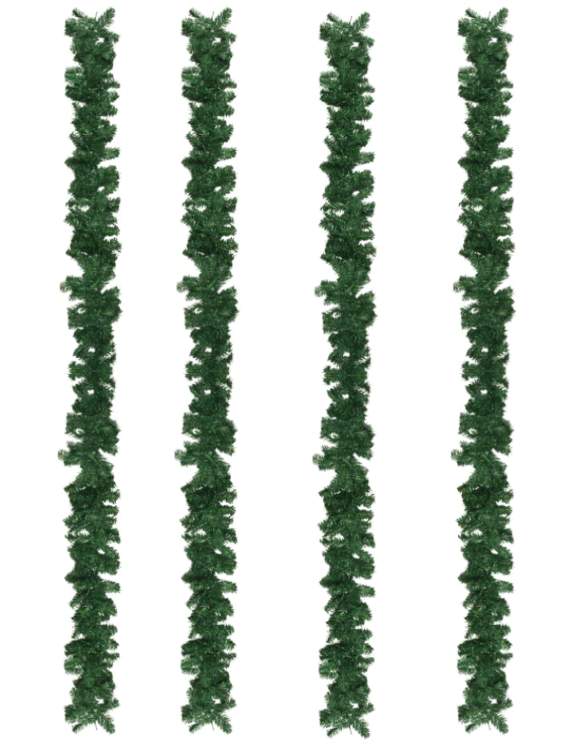 imagem de vidaXL Grinalda de Natal 4 pcs 270 cm PVC verde5