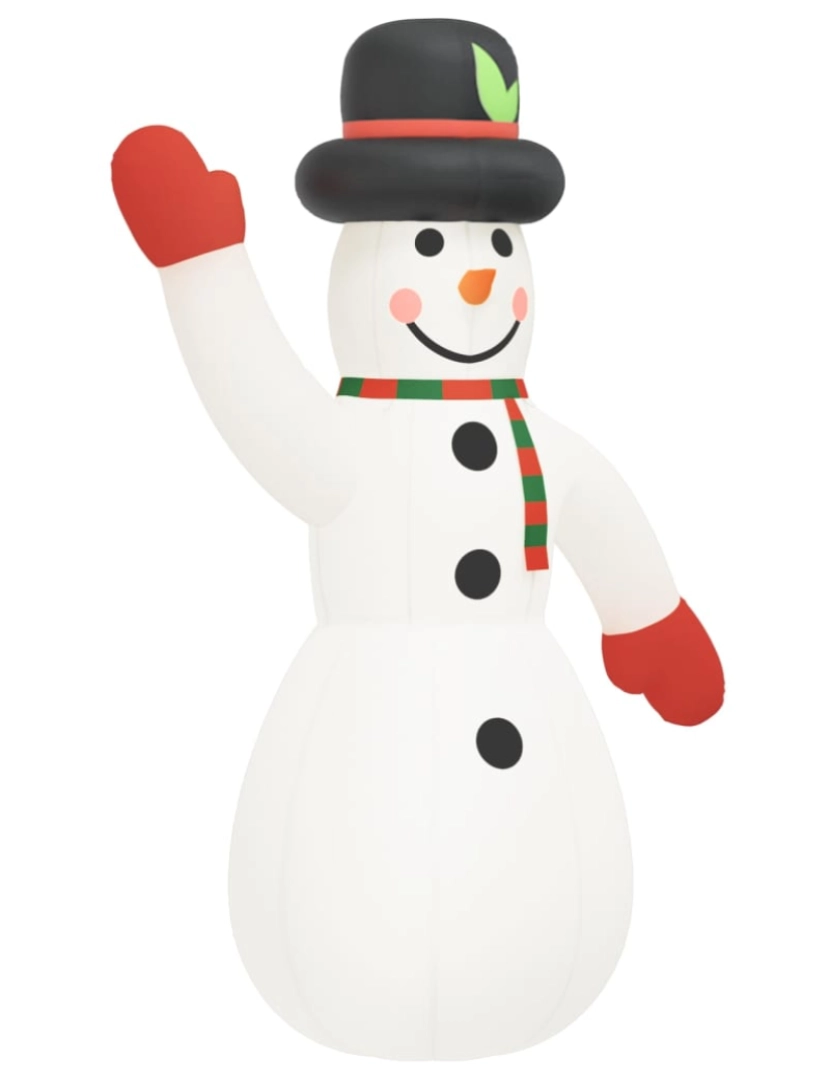 imagem de vidaXL Boneco de neve insuflável com luzes LED 455 cm4