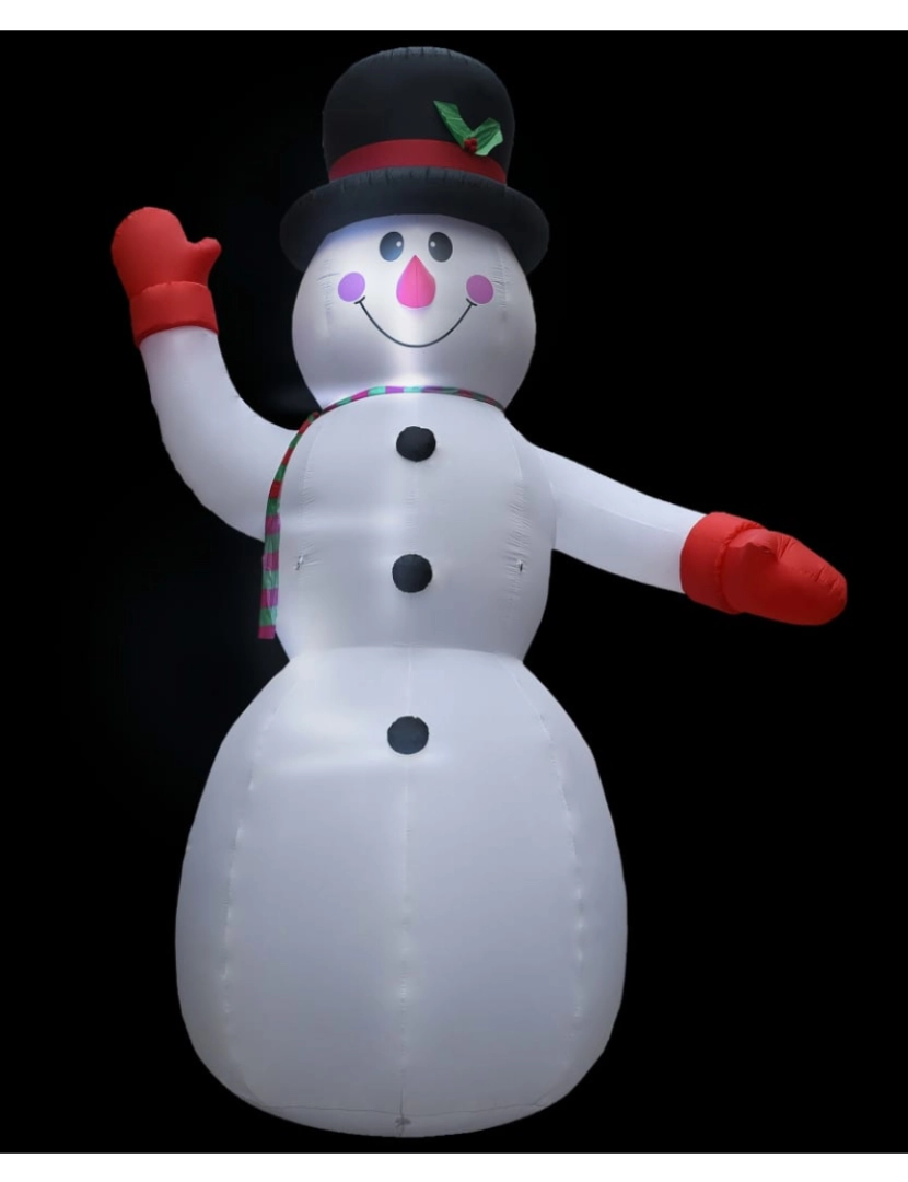 imagem de vidaXL Boneco de neve insuflável Natal com LED IP44 600 cm XXL4