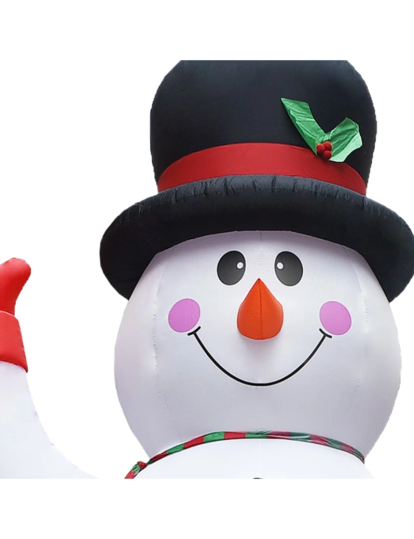 imagem de vidaXL Boneco de neve insuflável Natal com LED IP44 600 cm XXL7