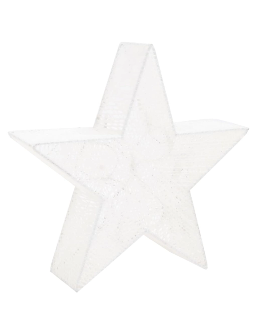 imagem de vidaXL Estrelas de Natal com luzes LED 3 pcs ext./int. arame branco8