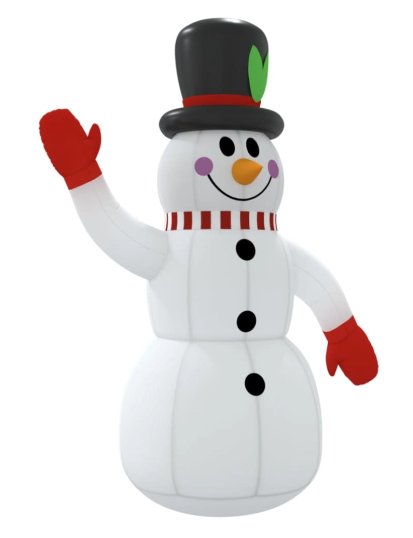 imagem de vidaXL Boneco de neve insuflável com luzes LED 225 cm4