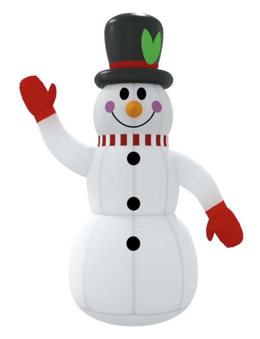 imagem de vidaXL Boneco de neve insuflável com luzes LED 225 cm5