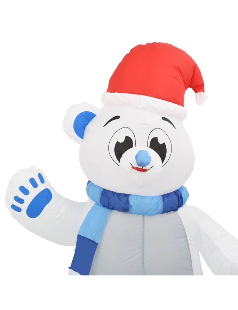 imagem de vidaXL Urso polar insuflável de Natal LED interior/exterior 1,8 m7