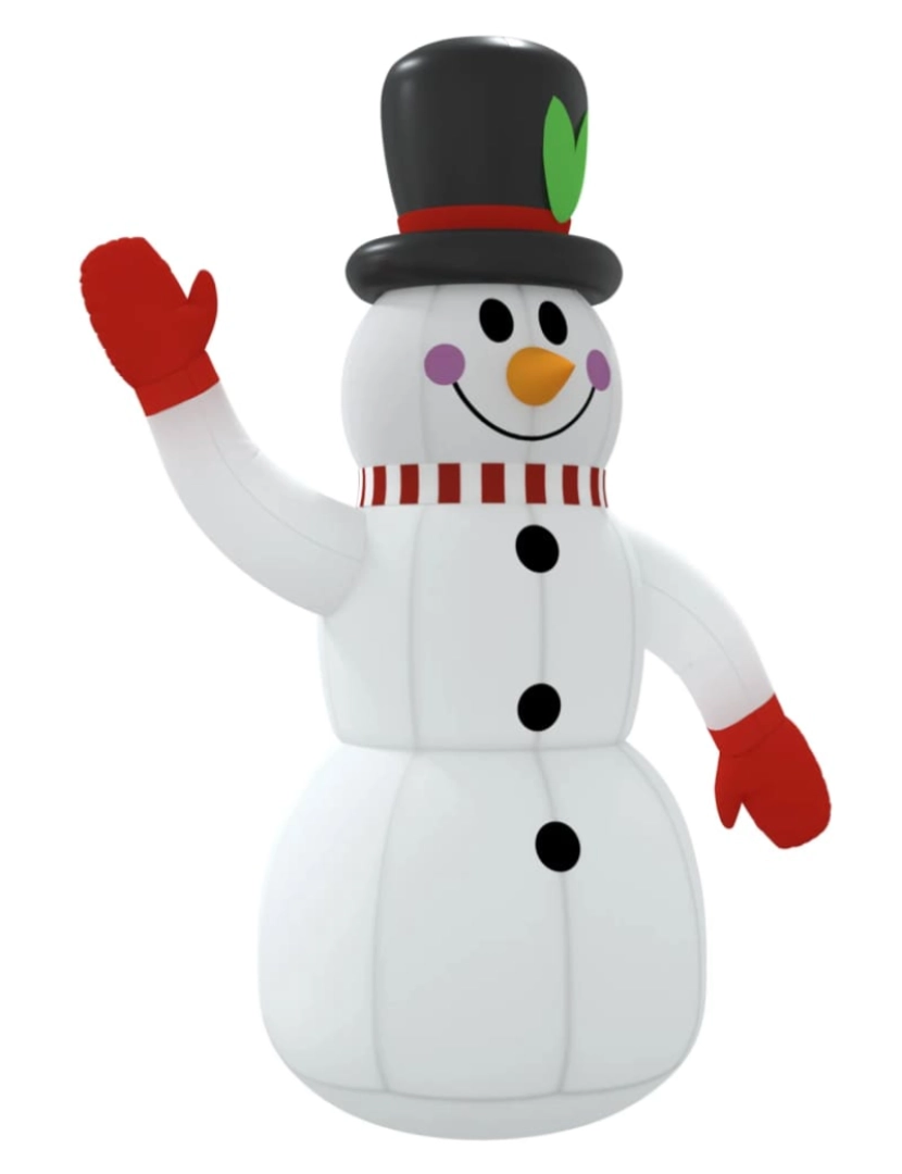 imagem de vidaXL Boneco de neve insuflável com luzes LED 120 cm4