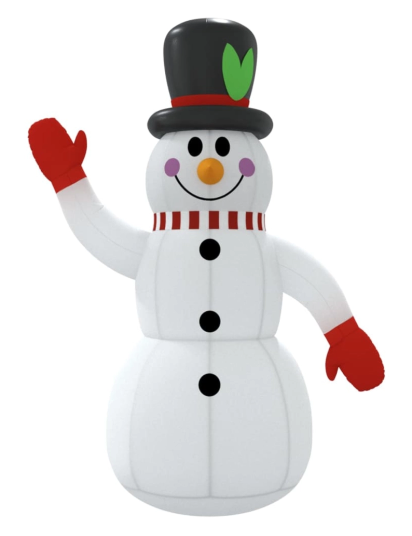 imagem de vidaXL Boneco de neve insuflável com luzes LED 120 cm5