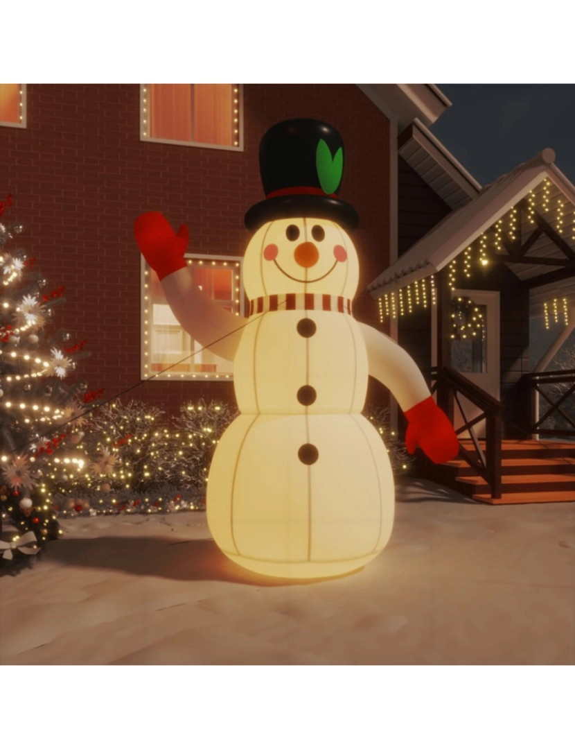 imagem de vidaXL Boneco de neve insuflável com luzes LED 300 cm2