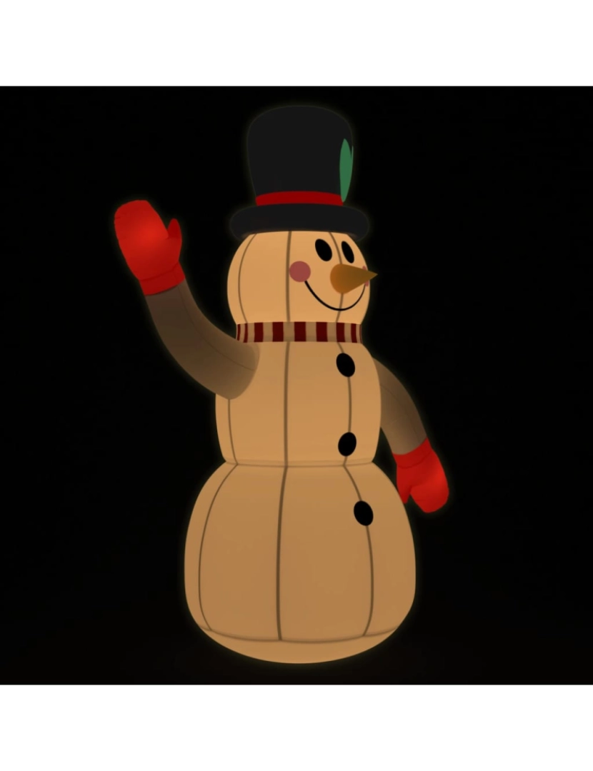 imagem de vidaXL Boneco de neve insuflável com luzes LED 300 cm4