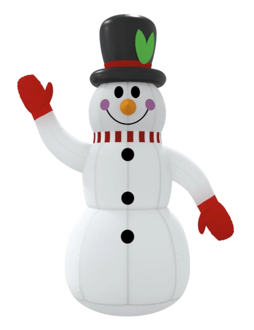 imagem de vidaXL Boneco de neve insuflável com luzes LED 300 cm5