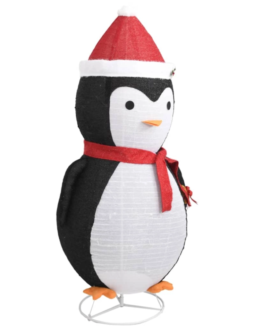 imagem de vidaXL Pinguim de Natal decorativo com luzes LED tecido de luxo 180 cm4