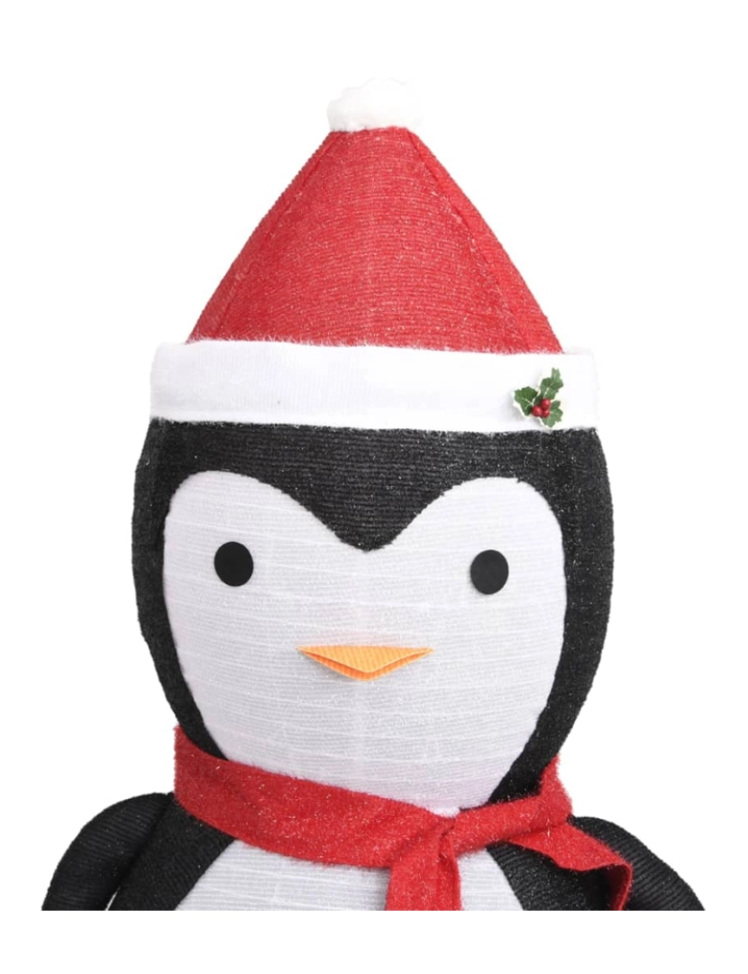 imagem de vidaXL Pinguim de Natal decorativo com luzes LED tecido de luxo 180 cm7