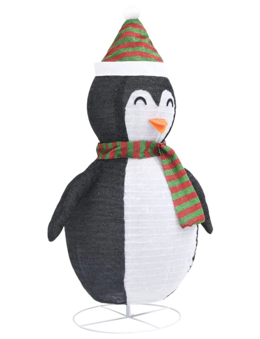 imagem de vidaXL Pinguim de Natal decorativo com luz LED tecido de luxo 60 cm7