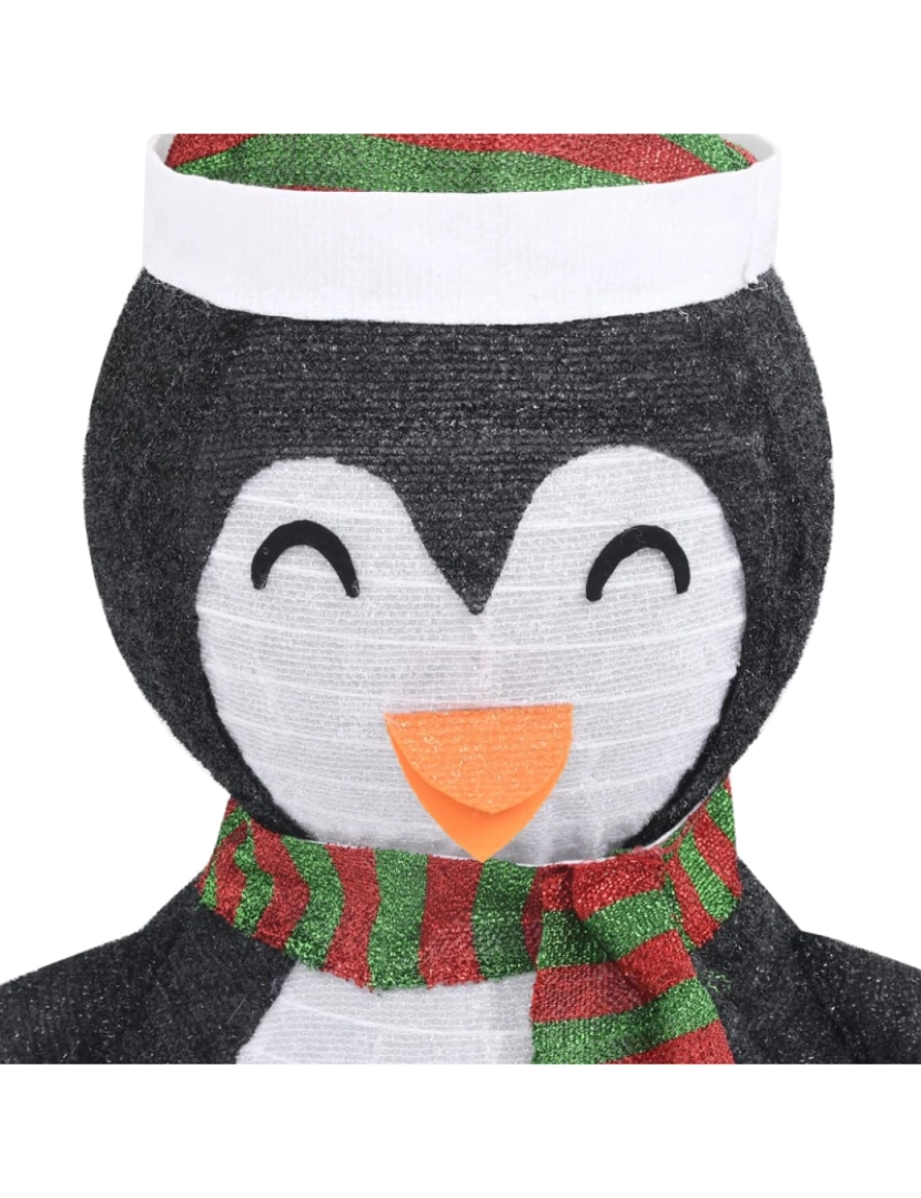 imagem de vidaXL Pinguim de Natal decorativo com luz LED tecido de luxo 60 cm8