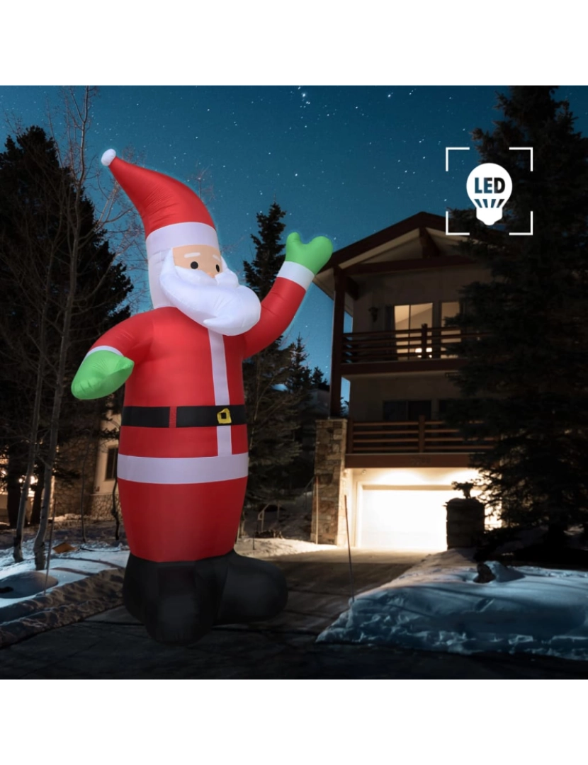 Vidaxl - vidaXL Pai Natal insuflável LED IP20 600 cm XXL