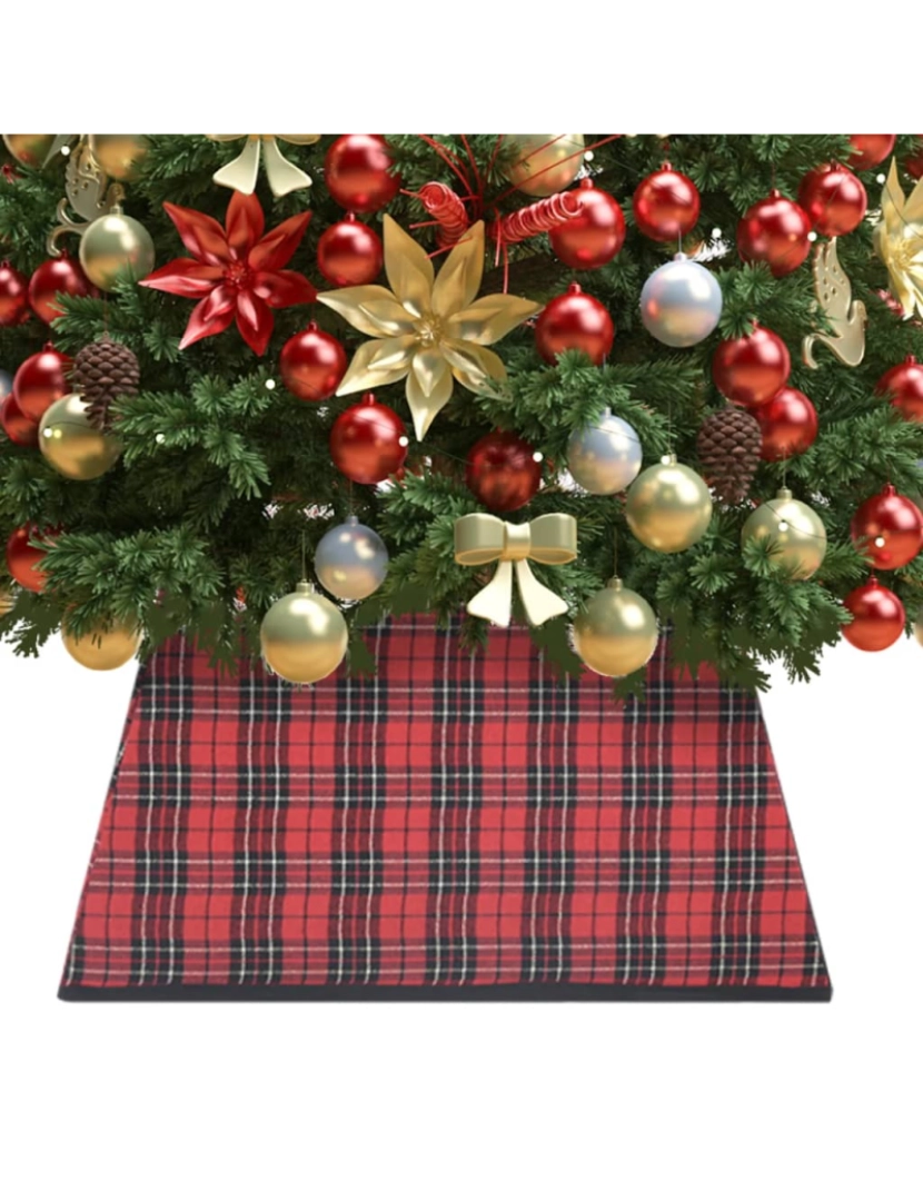 Vidaxl - vidaXL Saia para árvore de Natal 48x48x25 cm vermelho e preto