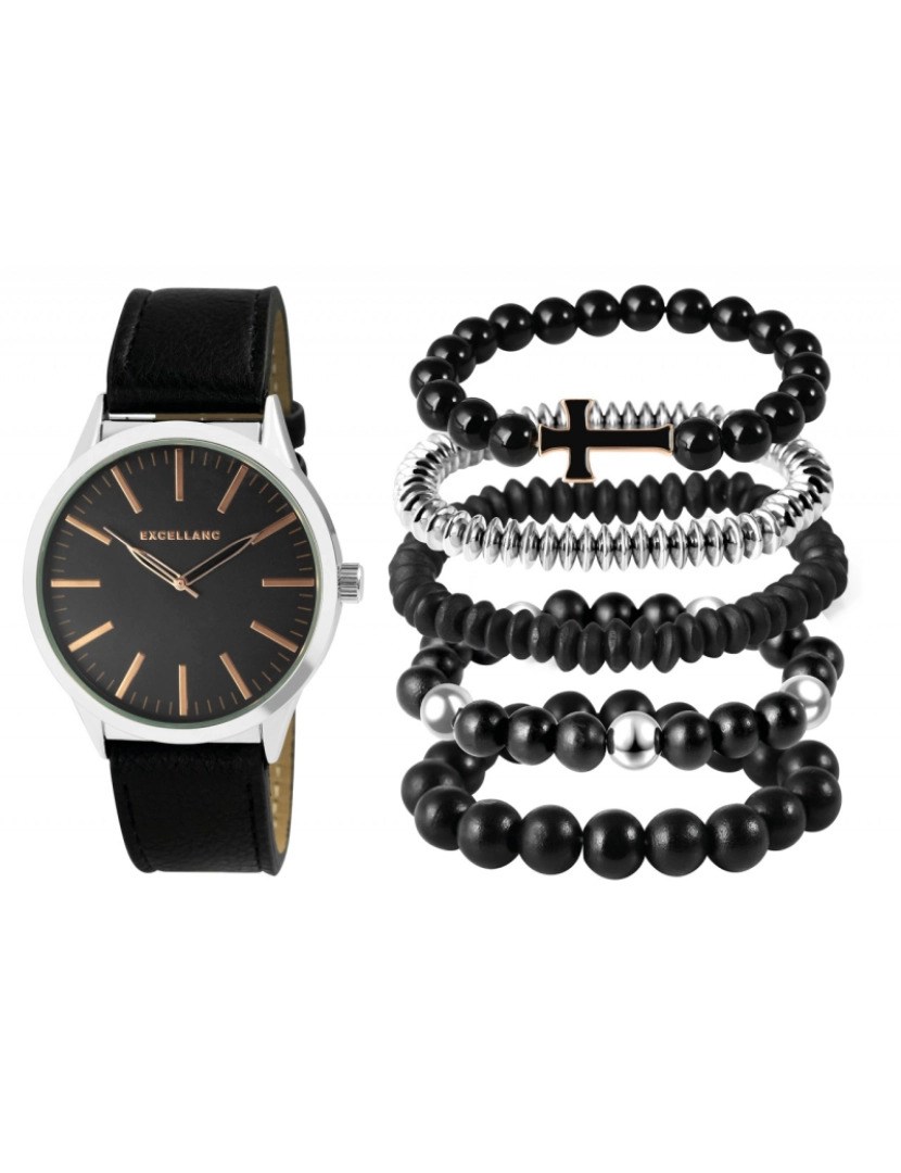 imagem de Excellanc Conjunto Homem Relógio + Pulseiras4