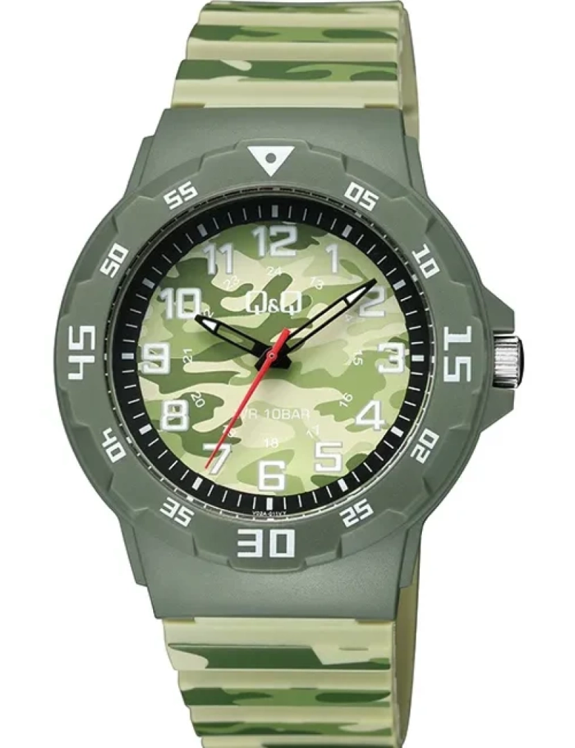 Q&Q - Relógio Q&Q by CITIZEN Homem com Bracelete em Silicone Camuflado