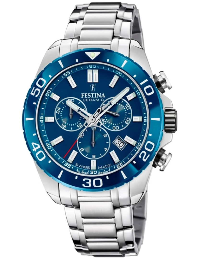 Festina  - Relógio Festina Swiss Made Ceramic Chrono F20042/2