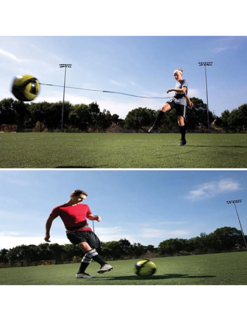 imagem de Correia de treino elástica para futebol amarelo / preto9