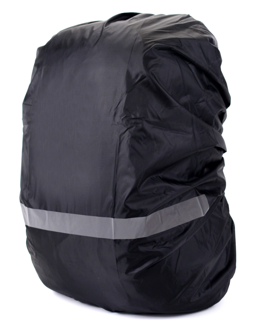 Inf - Capa de chuva para mochila com faixa refletiva Black M