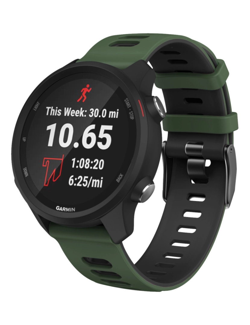 Inf - Braçadeira para Garmin Forerunner 245/645 / Vivoactive / Vivomove Green 20 mm