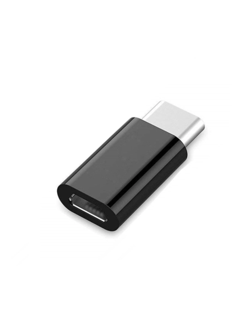 imagem de Adaptador micro USB para USB-C preto Black2