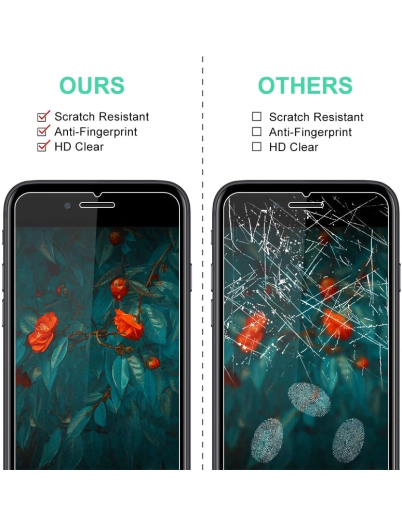 imagem de Protetor de tela iPhone SE (2020 e 2022) Vidro temperado, pacote com 26