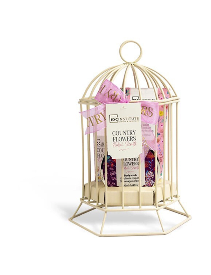 IDC Institute - IDC INSTITUTE COUNTRY FLOWERS BIRDCAGE 3PC