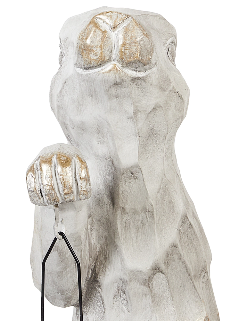 imagem de Figura decorativa com forma de colho em MgO branco 37 cm peça de decoração de Páscoa para interior ou exterior6