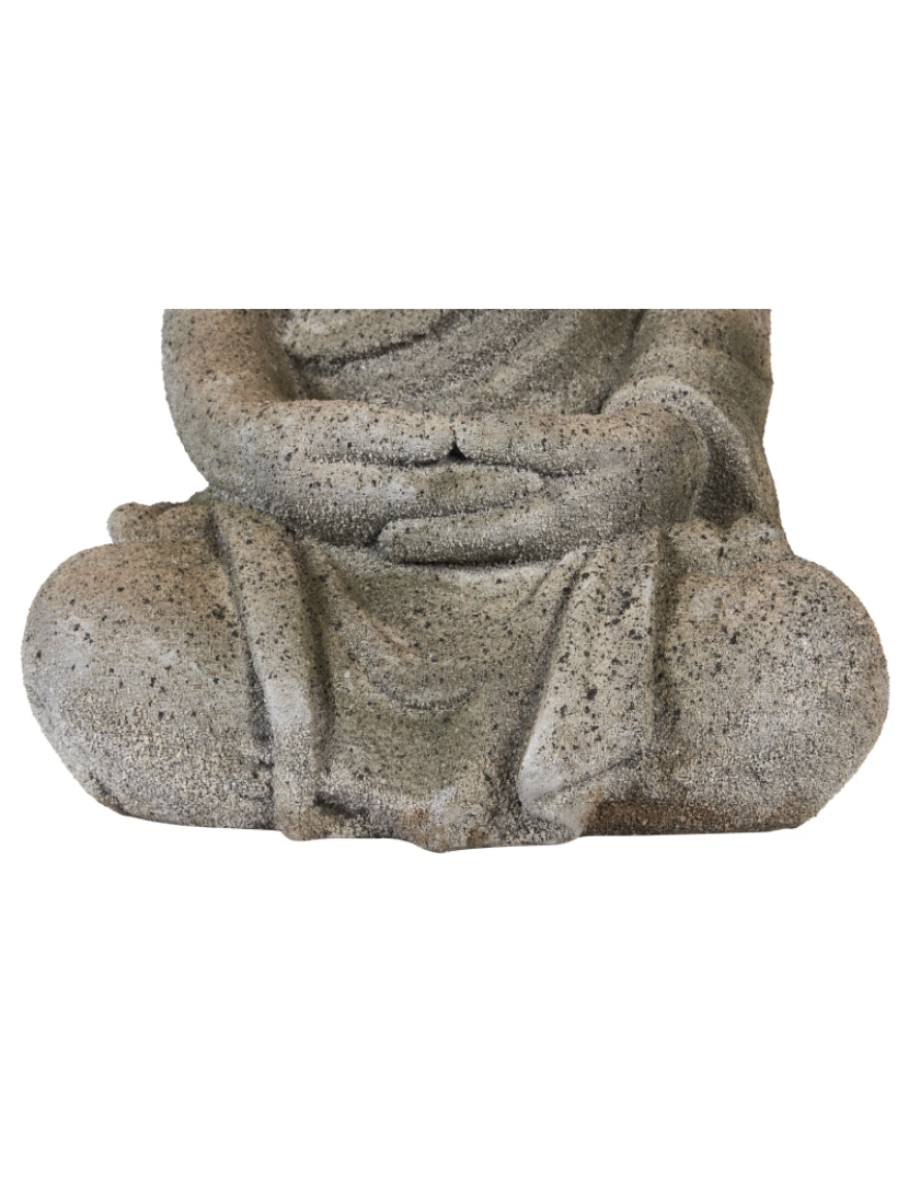 imagem de Figura decorativa com forma de Buda em MgO cinzento 41 cm peça de destaque para interior e exterior7