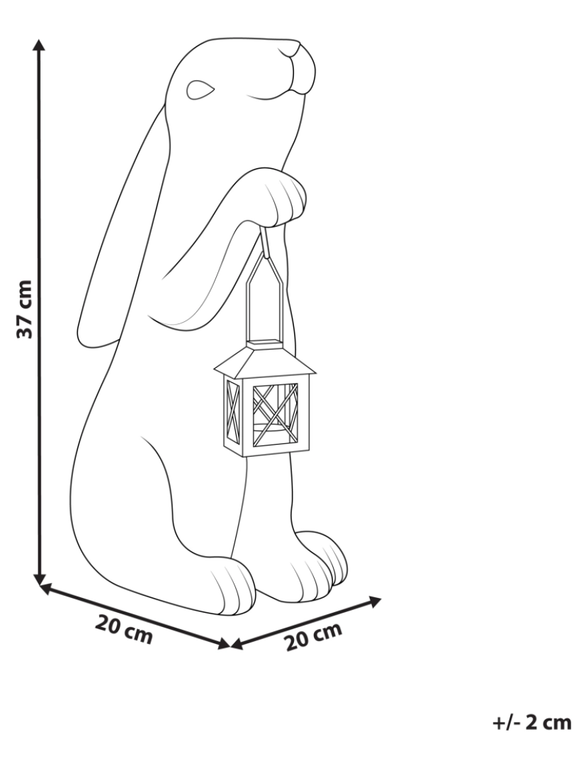 imagem de Figura decorativa em MgO cinzento 37 cm peça de destaque de Páscoa para interior ou exterior2