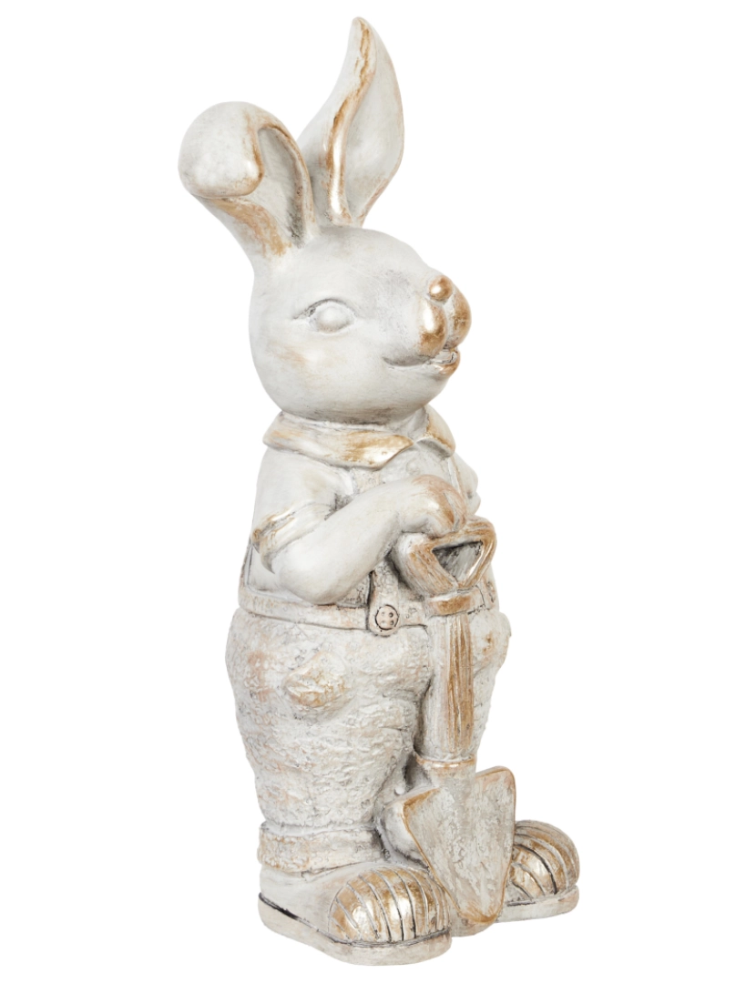 Beliani - Figura decorativa em MgO branco 36 cm peça de destaque da Páscoa para interior ou exterior