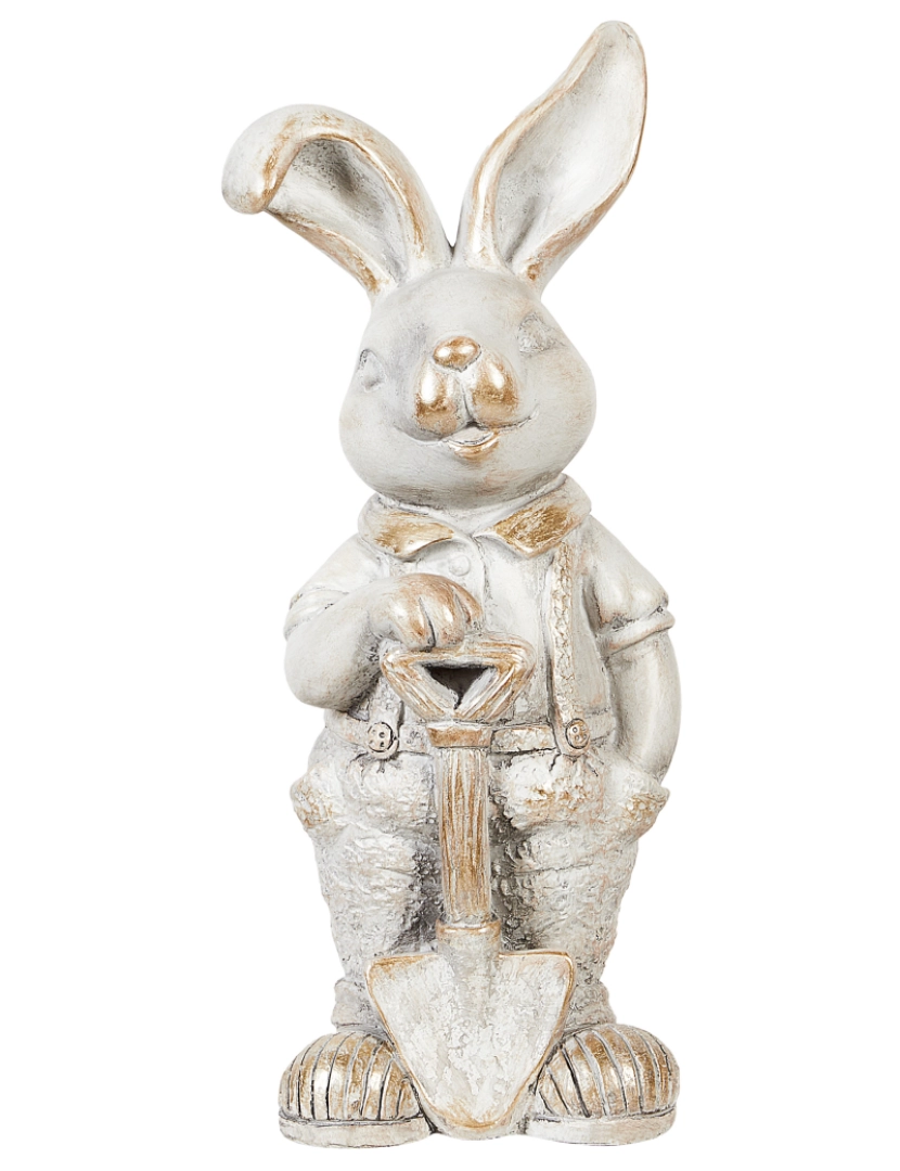 imagem de Figura decorativa em MgO branco 36 cm peça de destaque da Páscoa para interior ou exterior4