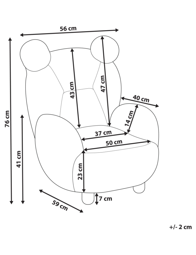 imagem de Cadeira para crianças em forma de urso estofada em poliéster verde com repousa-braços quarto de criança moderno2