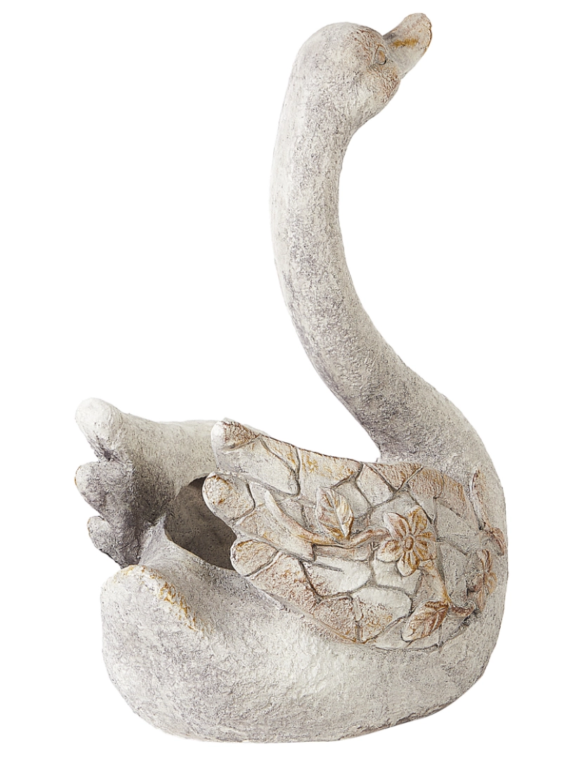 imagem de Figura decorativa com forma de cisne em MgO branco para interior ou exterior de destaque5