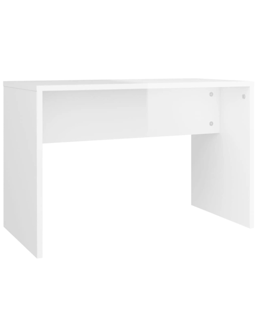 imagem de vidaXL Conjunto toucador 86,5x35x136 cm branco brilhante8