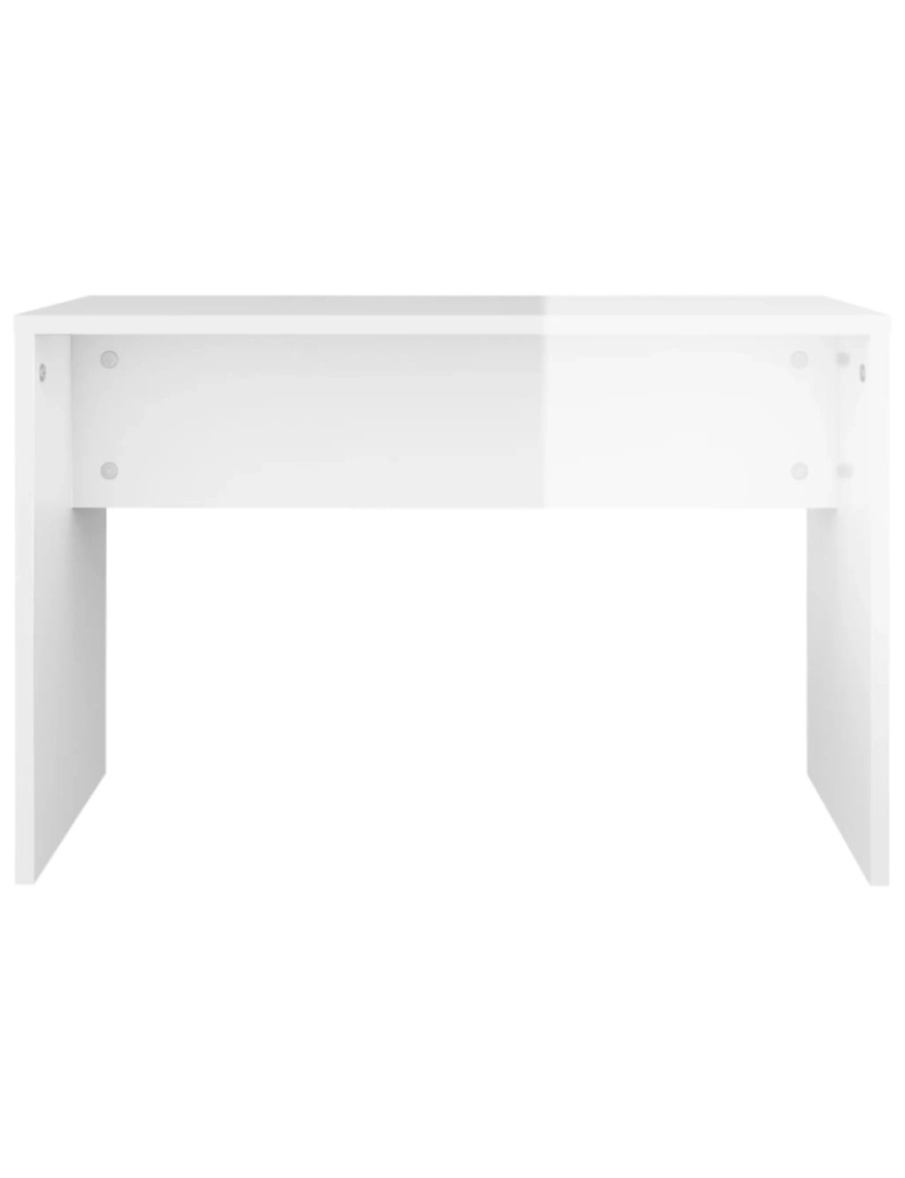 imagem de vidaXL Conjunto toucador 86,5x35x136 cm branco brilhante9