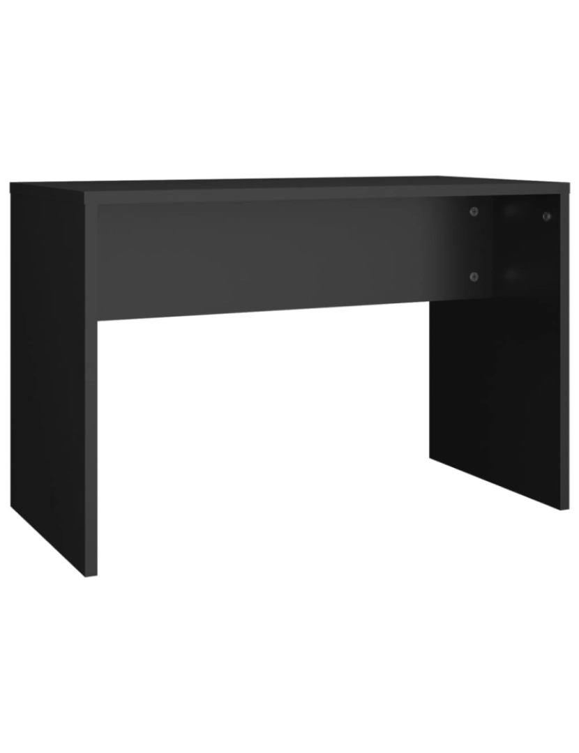 imagem de vidaXL Conjunto de toucador 86,5x35x136 cm preto8