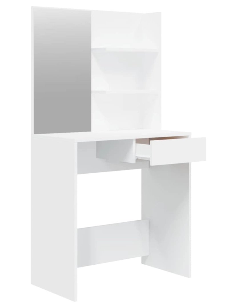 imagem de vidaXL Conjunto toucador 74,5x40x141 cm branco6