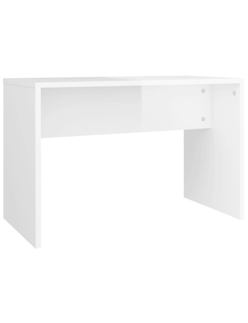 imagem de vidaXL Conjunto toucador 74,5x40x141 cm branco brilhante8