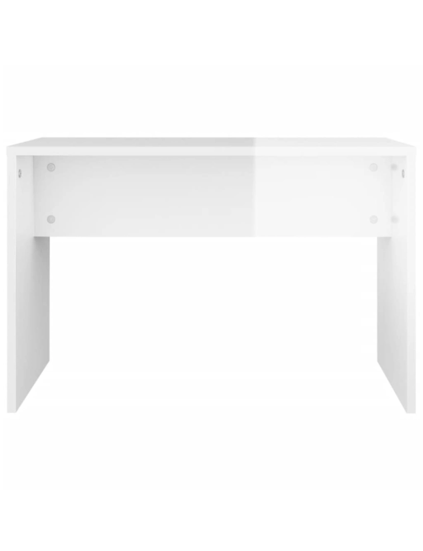 imagem de vidaXL Conjunto toucador 74,5x40x141 cm branco brilhante9