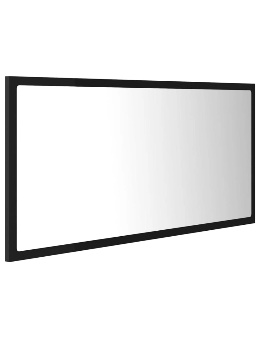 imagem de vidaXL Espelho de casa de banho com LED 90x8,5x37 cm acrílico preto5