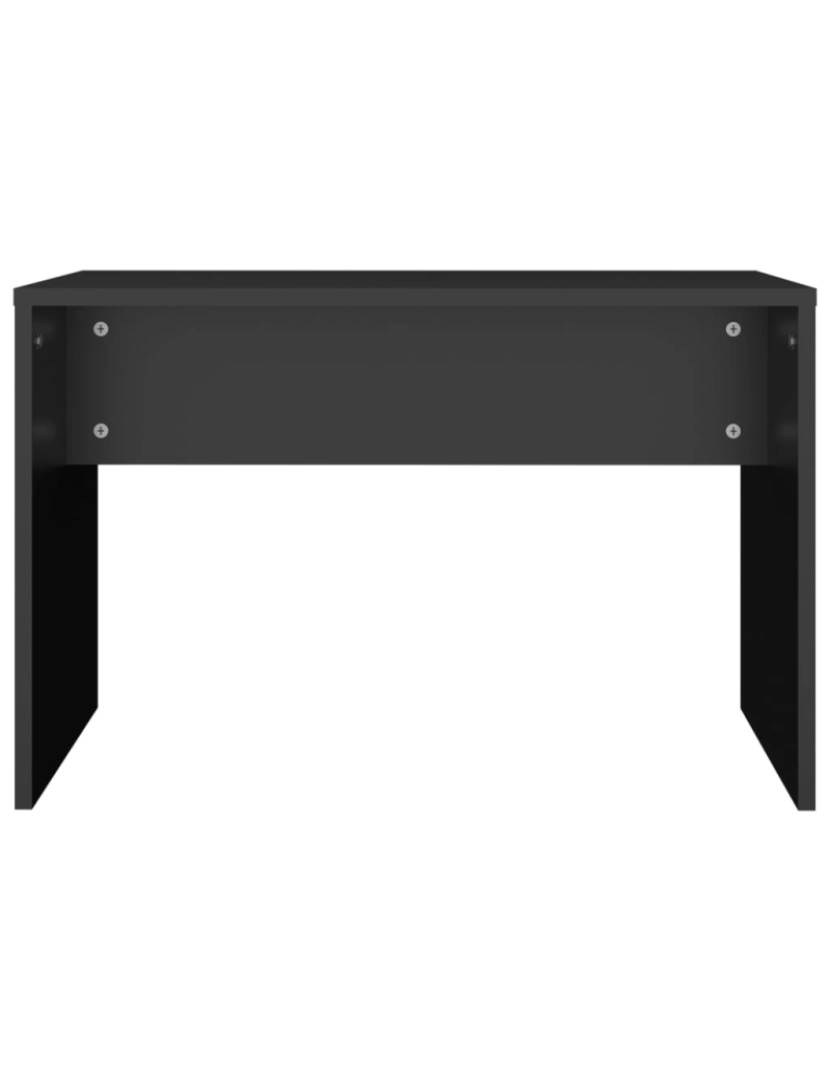 imagem de vidaXL Banco de toucador 70x35x45 cm derivados de madeira preto6