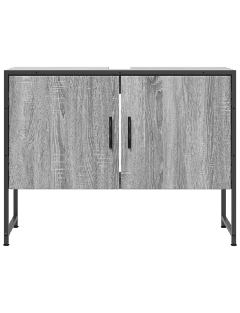 imagem de vidaXL Armário p/ lavatório WC 80x33x60 cm deriv.madeira cinza sonoma6