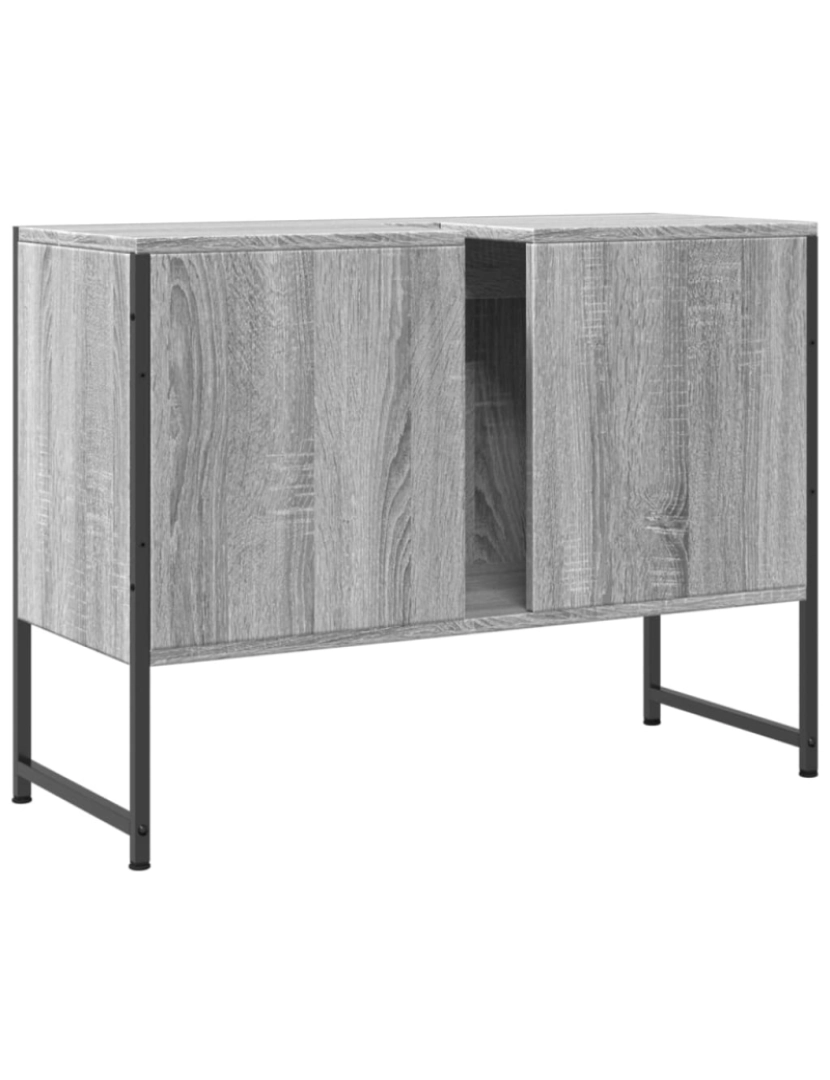 imagem de vidaXL Armário p/ lavatório WC 80x33x60 cm deriv.madeira cinza sonoma9