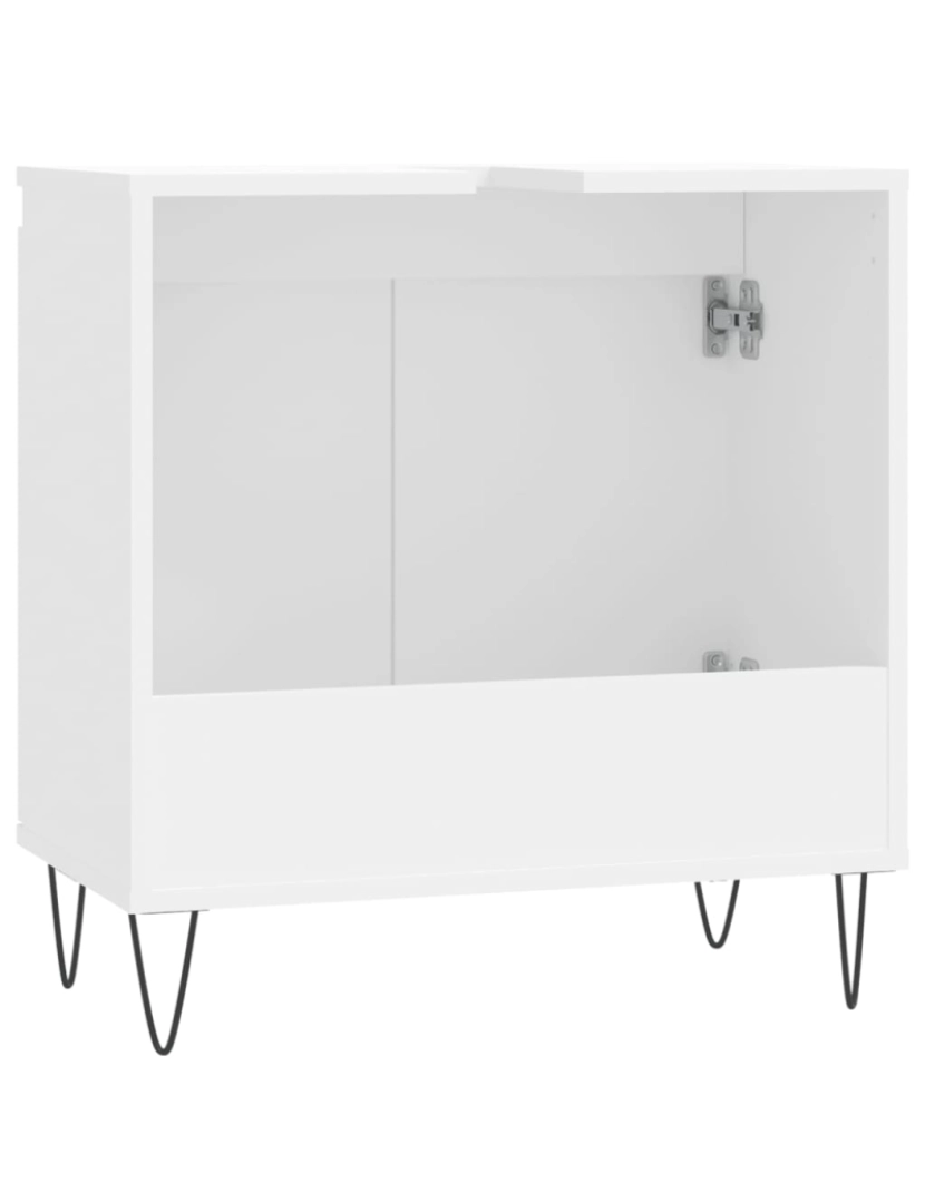 imagem de vidaXL Armário de casa de banho 58x33x60 cm derivados madeira branco8