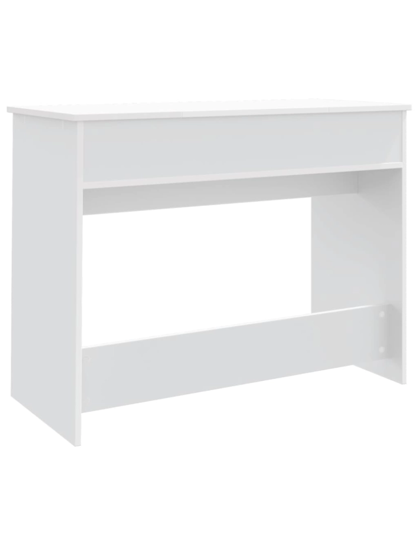 imagem de vidaXL Toucador com espelho 100x45x76 cm branco8